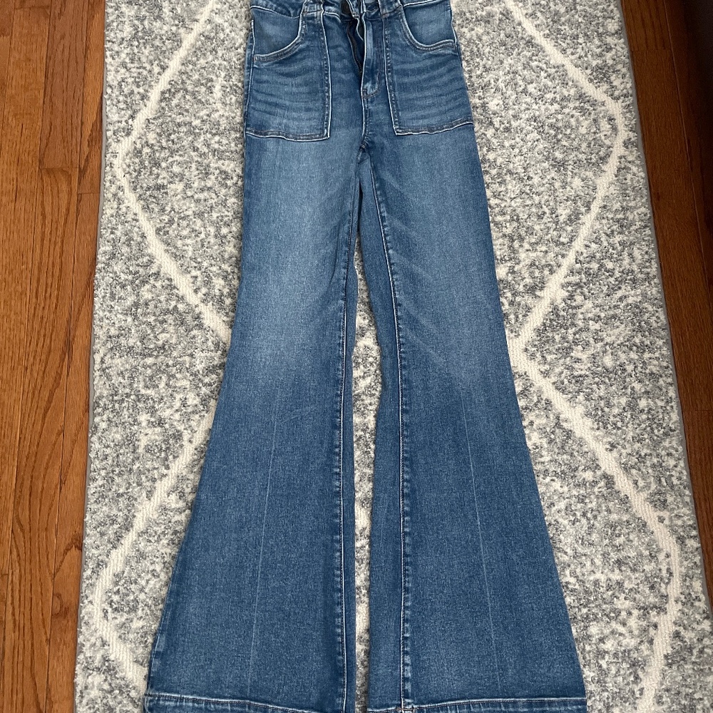 American eagle next level stretch super hi rise flare